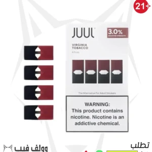 بودات جول بنكهة فرجينيا توباكو 30% نيكوتين