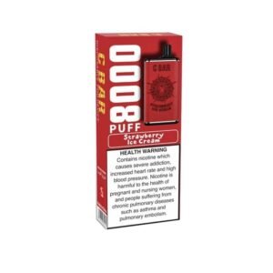 سي بار ستروبري ايس كريم 20 نيكوتين 8000 سحبة