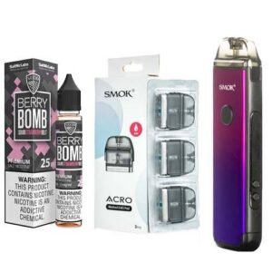 جهاز سموك اكرو 25 واط +بودات + نكهه