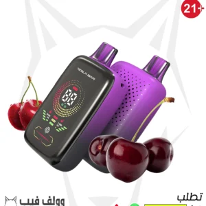 سحبة تسلا بار بنكهة بلاك شيري 25000 سحبة