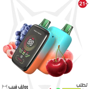 سحبة تسلا بار بنكهة شيري بومب 25000 سحبة