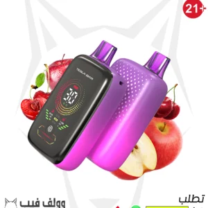 سحبة تسلا بار بنكهة تفاح شيري 25000 سحبة