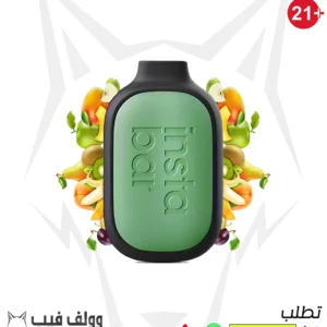 سحبة انستا بار ماكس فراولة كيوي 7500 سحبة 2 ملغ