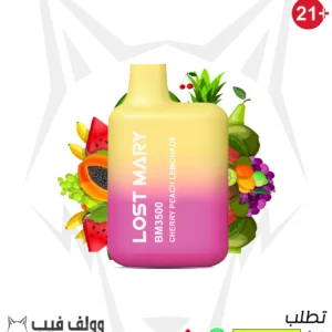 lost mary cherry peach lemonade bm3500 puffs 2mg