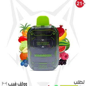 nimmbox kiwi passion fruit guava 8500 puffs 20mg