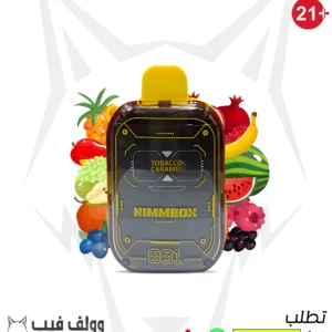 nimmbox tobacco caramel  8500 puffs 20mg