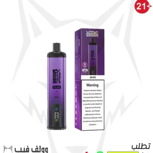 سحبة شيشتي بلس عنب 12000 سحبة 6 نيكوتين