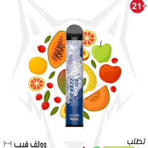 سحبة فوزول توت أزرق نعناع 1600 سحبة 50 نيكوتين