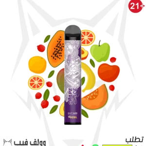 سحبة فوزول نعناع عنب 1600 سحبة 20 نيكوتين