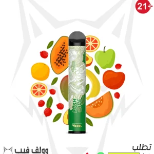 سحبة فوزول نعناع فواكه استوائية 2200 سحبة 50 نيكوتين