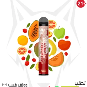 سحبة فوزول فراولة آيس كريم 2200 سحبة 50 نيكوتين