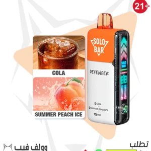 SOLO BAR 40K PUFFS COLA & SUMMER PEACH ICE 20MG