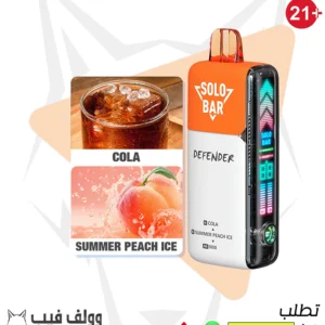 SOLO BAR 40K PUFFS COLA & SUMMER PEACH ICE 50MG