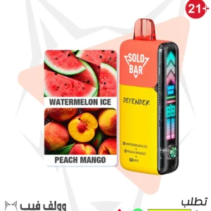SOLO BAR 40K PUFFS WATERMELON ICE & PEACH MANGO 20MG