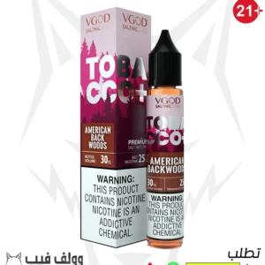 VGOD SALTNIC TOBACCO PLUS AMERICAN BACK WOODS 30ML 50MG