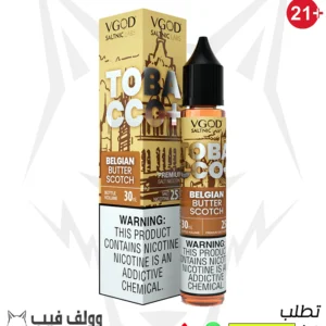 VGOD SALTNIC TOBACCO PLUS BELGIAN BUTTER SCOTCH 30ML 50MG