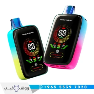 سحبة تسلا بار 25000 شاشة لمس الكويت Tesla Bar XT-25000 disposable vape touch screen سحبة ذكية.