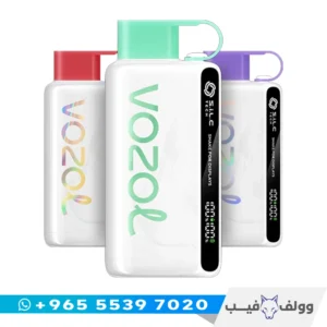 سحبة جاهزة فوزول ستار 12000 سحبة الكويت Vozol Star 12000 puffs disposable vape شاشة ذكية رخامي.