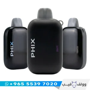 سحبة جاهزة فيكس اكس 5000 سحبة الكويت Phix X 5000 puffs disposable vape نيكوتين 36 شيشة الكترونية.