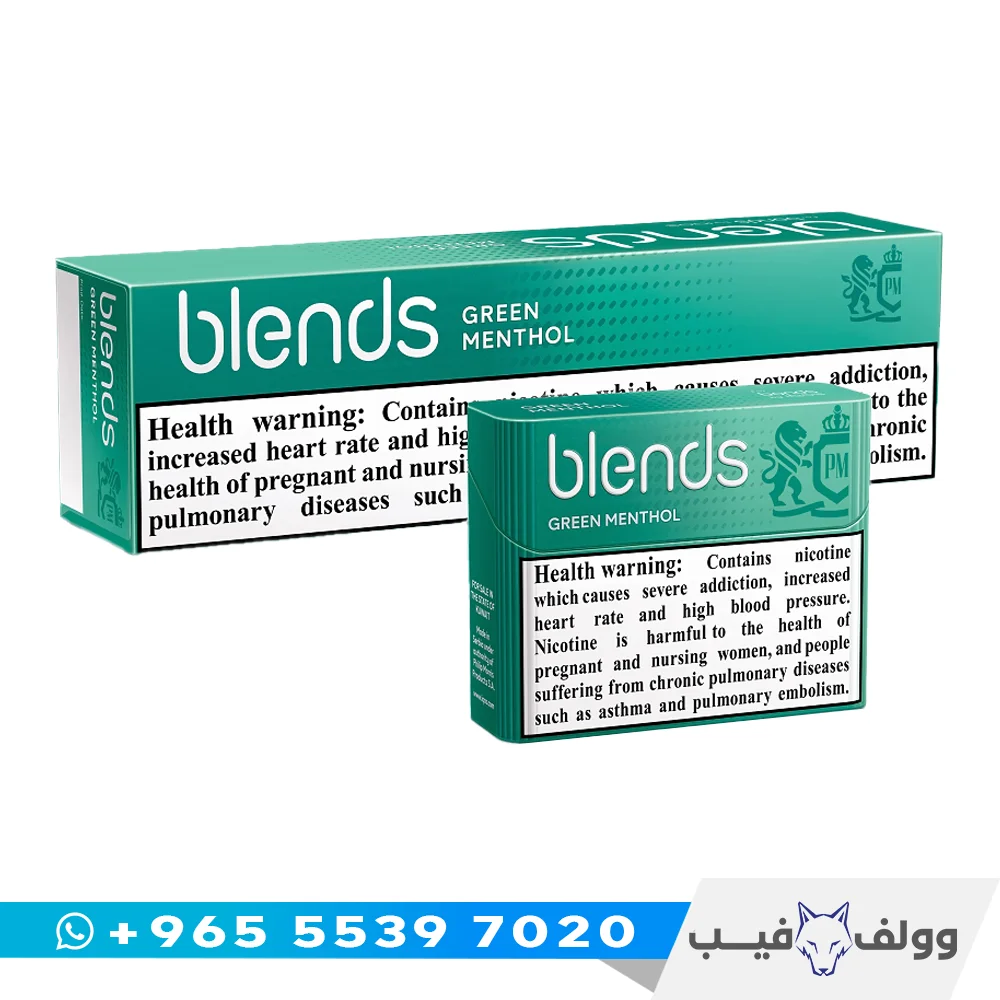 زقاير بليندس منثول زقاير بليندس منثول Blends Green Menthol لجهاز ايقوص بوندس في الكويت