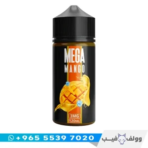 قنينة نكهة ميجا مانجو ١٢٠ مل من وولف فيب الكويت