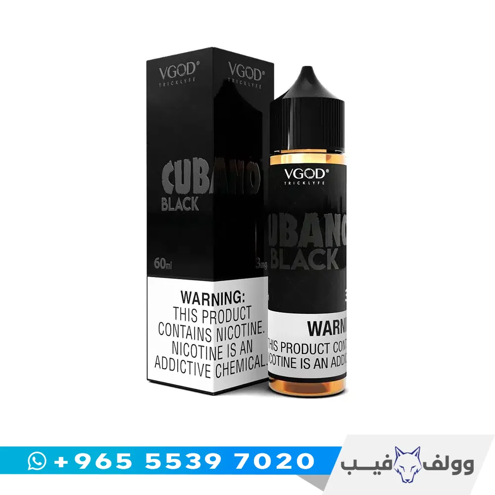 VGOD Cubano Black قنينة نكهة في جود كوبانو بلاك ٦٠ مل من وولف فيب الكويت