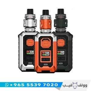 جهاز فيبرسو ارمور ماكس 220 واط ببطاريتين مع تانك iTank 2 من وولف فيب الكويت